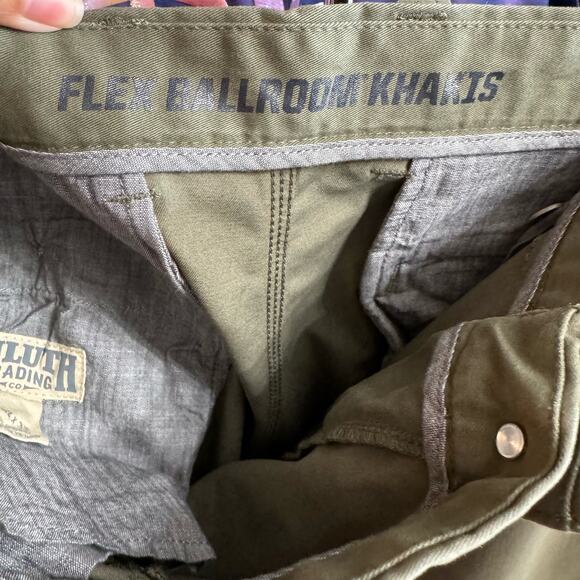 Duluth Men's DuluthFlex Ballroom Khaki Cargo Pants Sz.42x32 Green Workwear - Picture 13 of 13